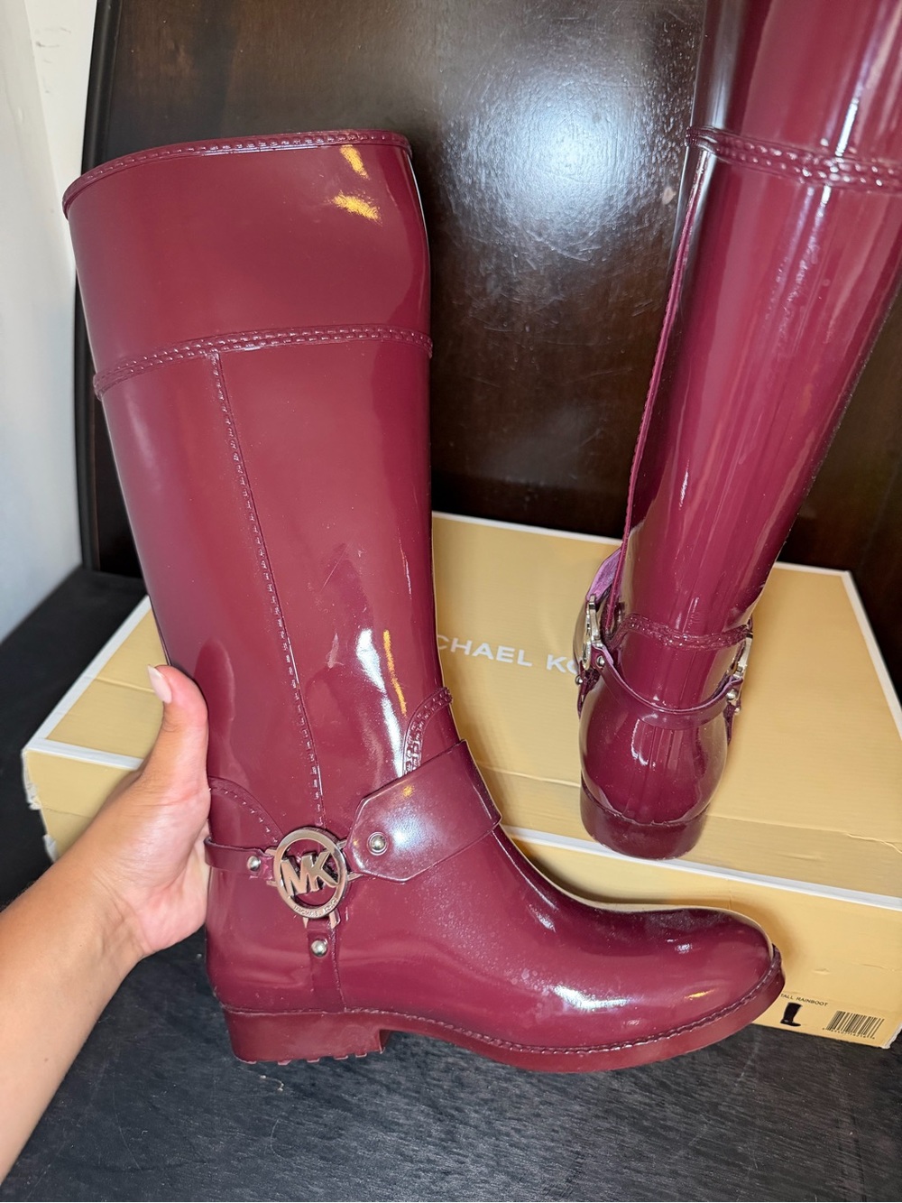 Michael Kors Fulton Harness Tall Rain Boots - Picture 9 of 10